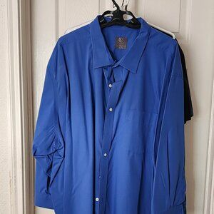 Men's Blue Long-Sleeve Dress Shirt